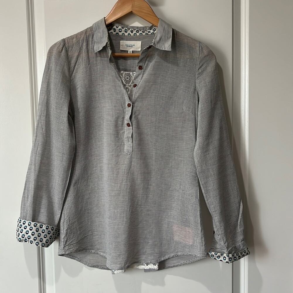 Anthropologie BIRDS OF PARADISE By Trovata Long Sleeve Top Size XS